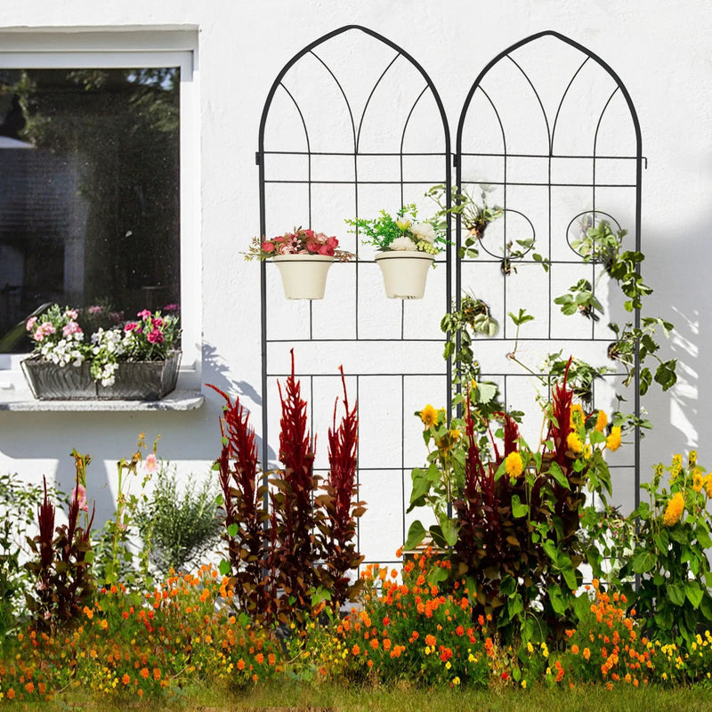 Metal Garden Trellis Rustproof Trellis For Climbing Plant, Outdoor Flower Support by Unique Piece Furniture