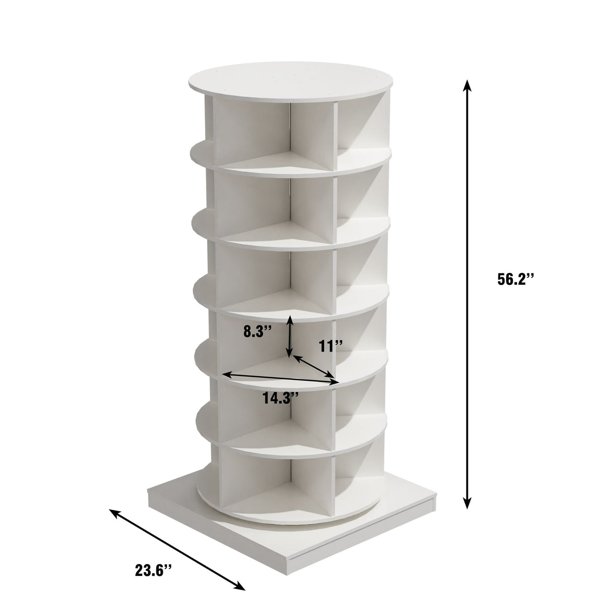 360 Rotating Shoe Cabinet 6 Layers with Space-Saving Rotating Design - Multiple Colors, photo 16 of 18