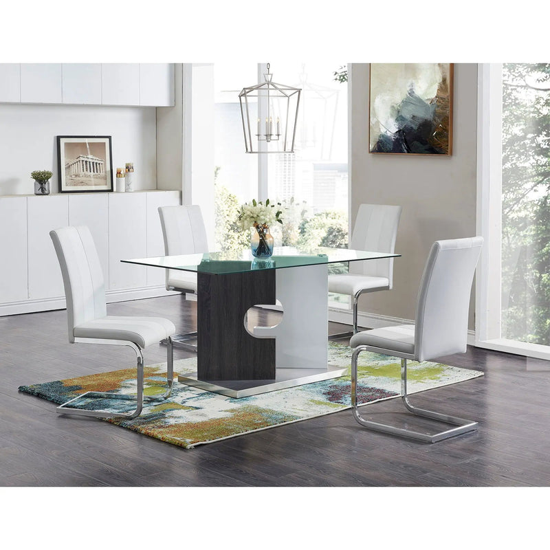 Iris - Dining Table - Gray by HouseOfZazla