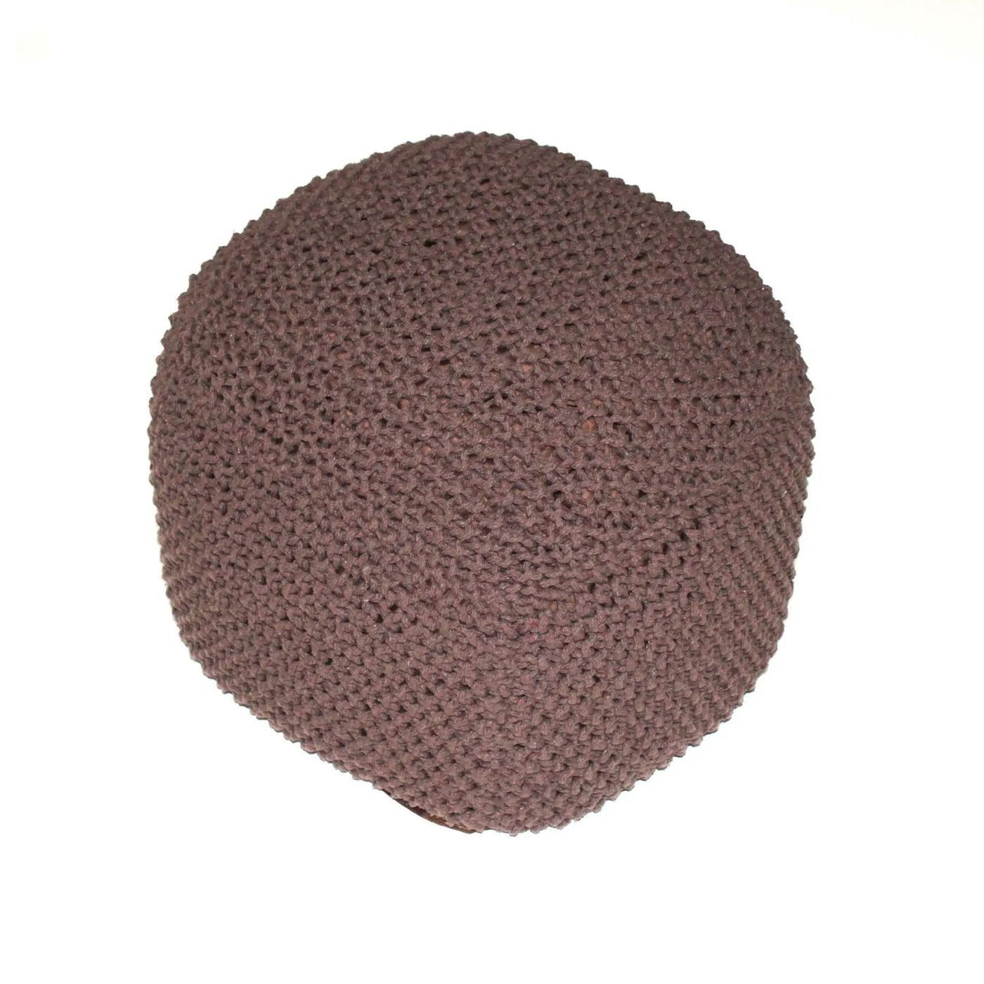 Semi Rounded Pouf, Cable Knitted, Perfect Seating by HouseOfZazla