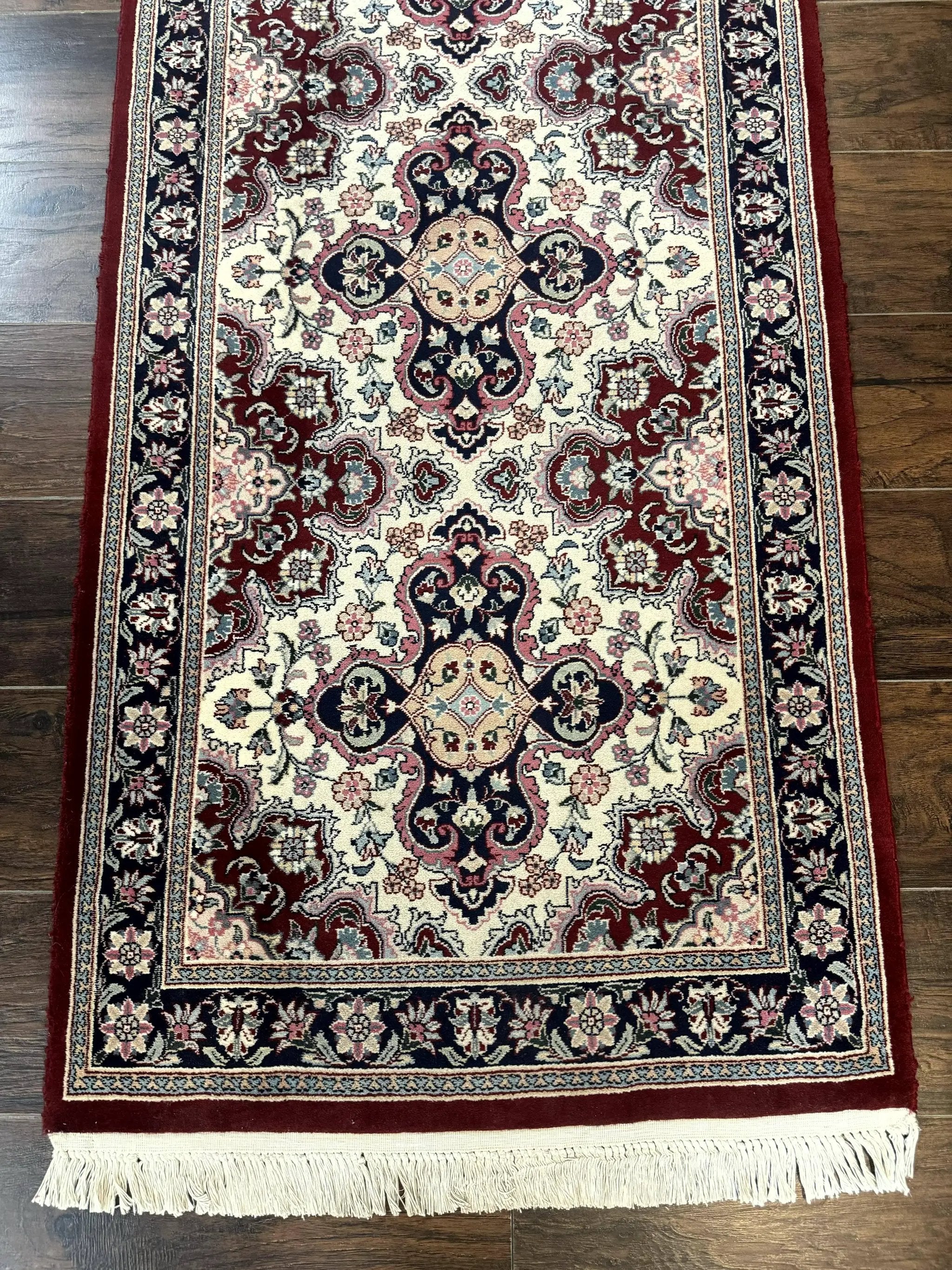 Sino Persian Runner Rug 2.7 x 8, Floral, Handmade, 250 KPSI by Jewel Rugs