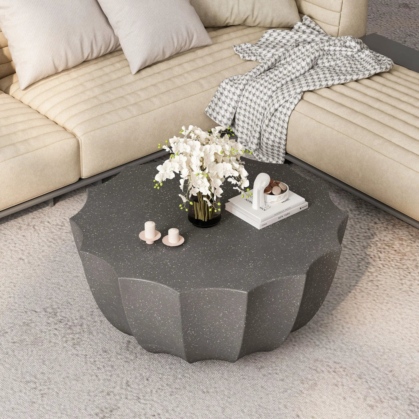 Modern Round Coffee Table For Indoor / Outdoor by HouseOfZazla