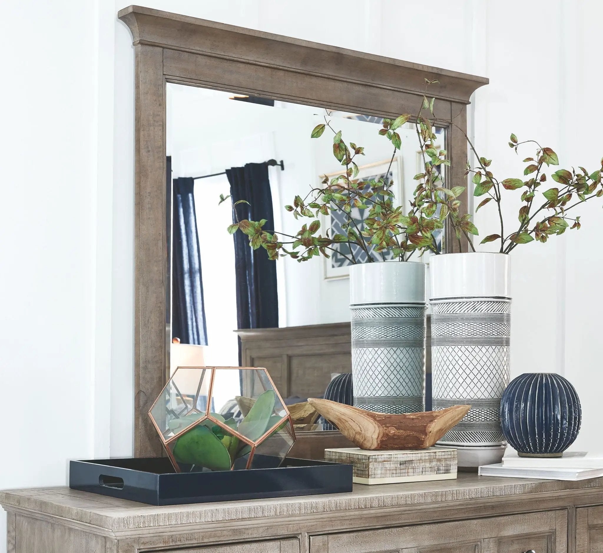 Paxton Place - Wood Landscape Mirror - Dove Tail Gray by Unique Piece Furniture