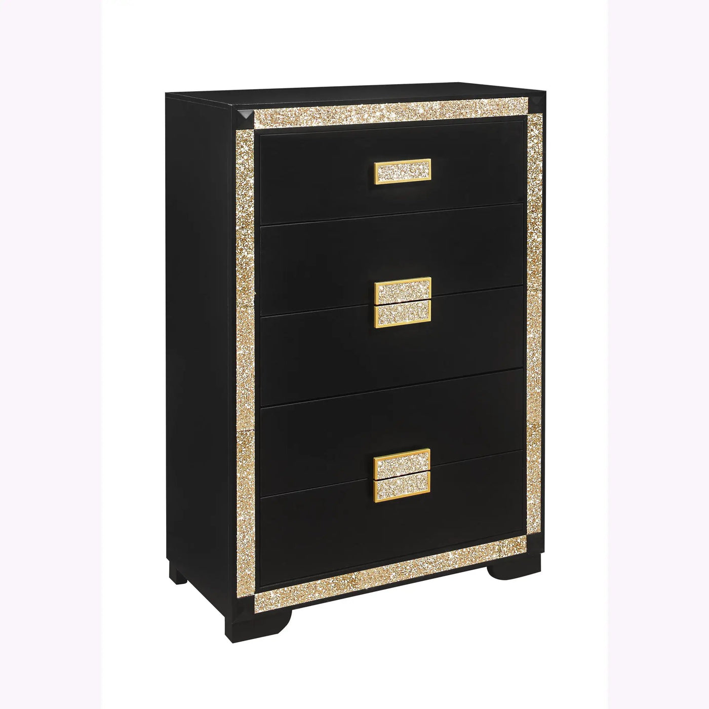 Lively - Bedroom Set With Glitter Detail And Padded Headboard by HouseOfZazla