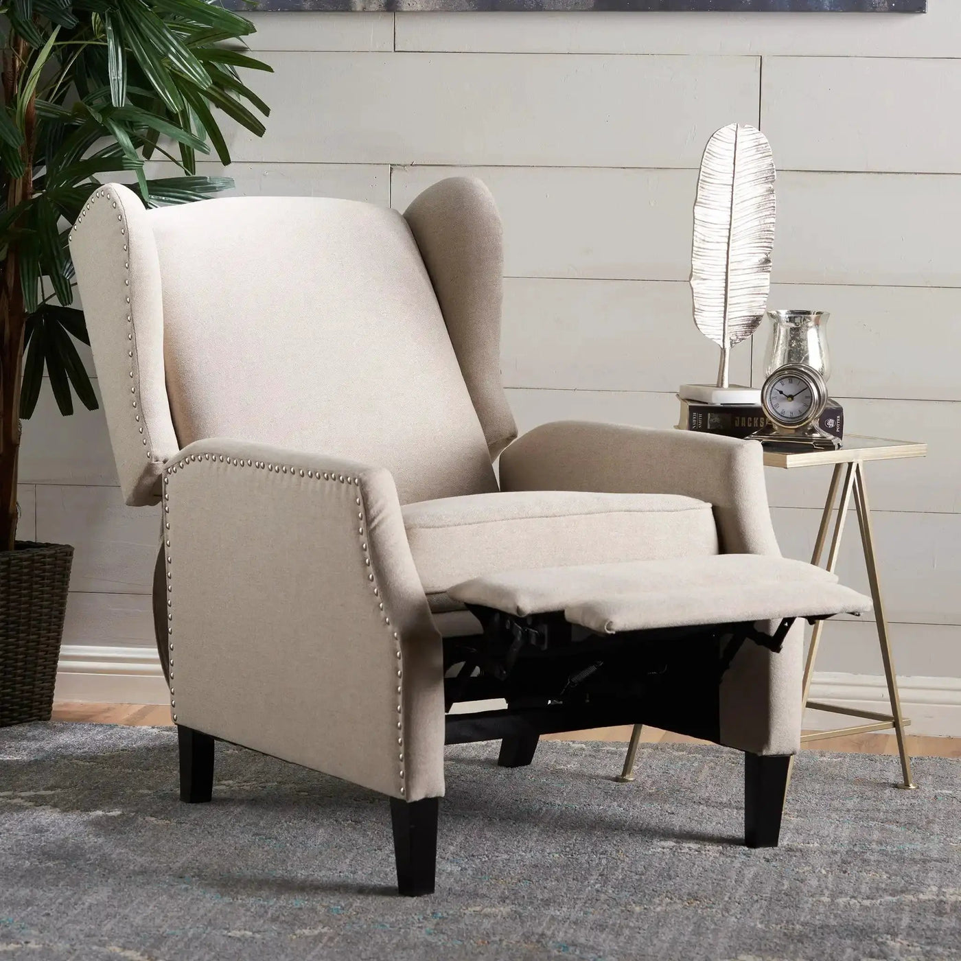 Westeros Wing Back Fabric Upholstered Recliner by HouseOfZazla