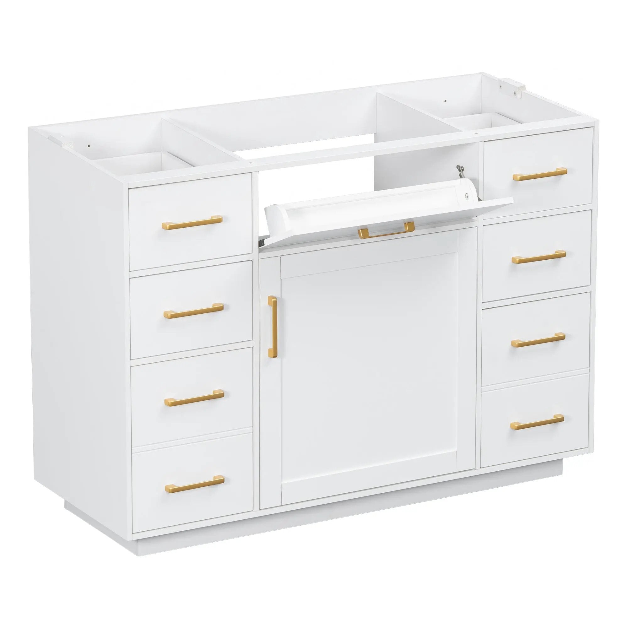 48" Bathroom Vanity without Sink, Cabinet Base Only by HouseOfZazla