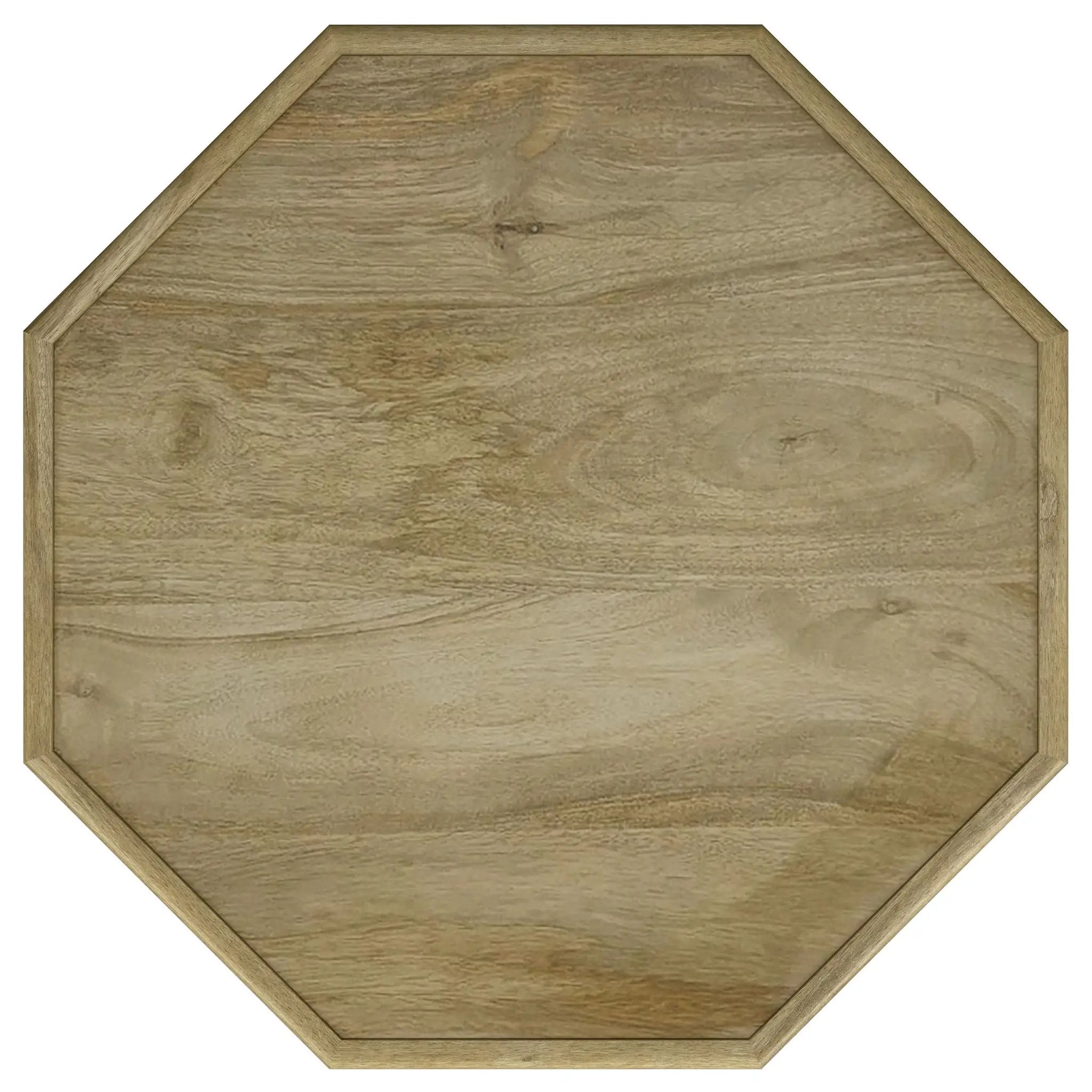 Torres Octagonal Solid Mango Wood Side Table Natural Brown by Unique Piece Furniture