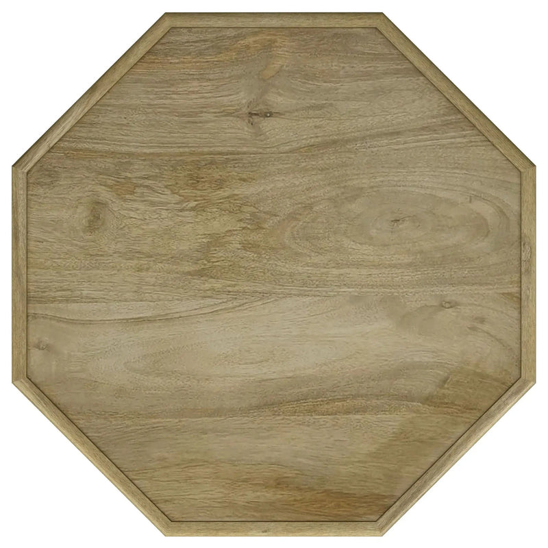 Torres Octagonal Solid Mango Wood Side Table Natural Brown by Unique Piece Furniture