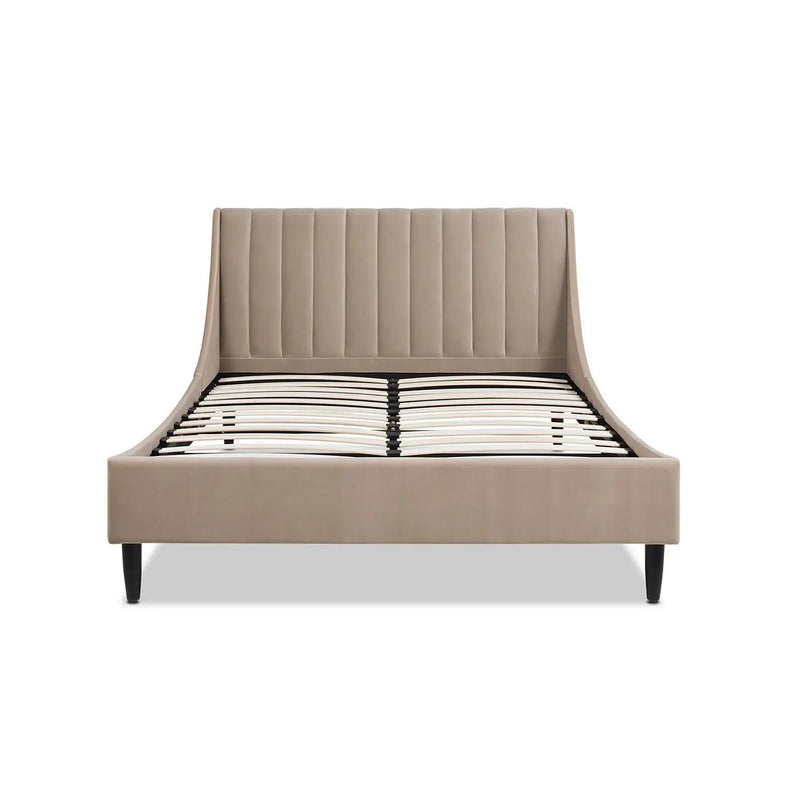 Aspen - Vertical Tufted Modern Headboard Platform Bed Set by HouseOfZazla