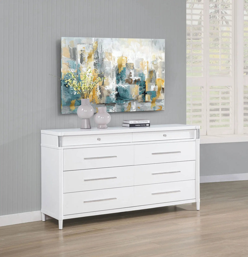 Gracemont 8-drawer Bedroom Dresser Cabinet White by Unique Piece Furniture