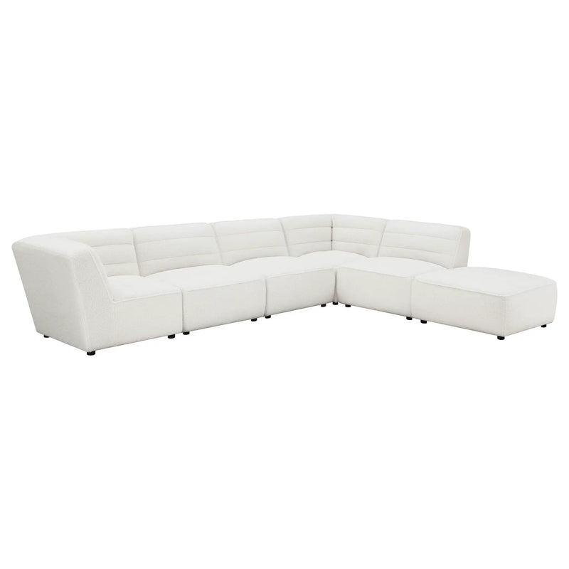 Sunny Square Upholstered Ottoman Natural by Unique Piece Furniture