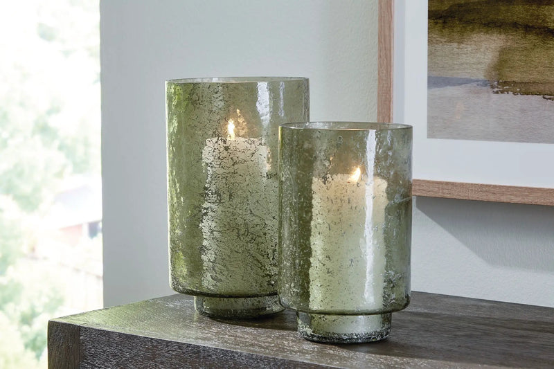 Clarkton - Candle Holder Set (Set of 2) - Green by Unique Piece Furniture