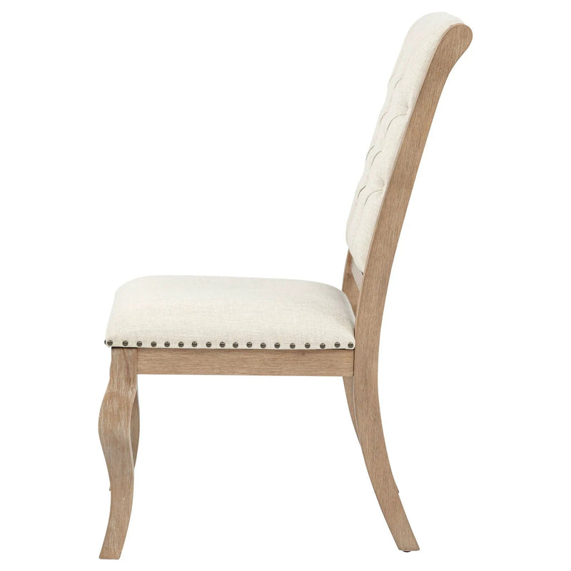 Brockway Upholstered Dining Chair Barley Brown (Set of 2) by Unique Piece Furniture