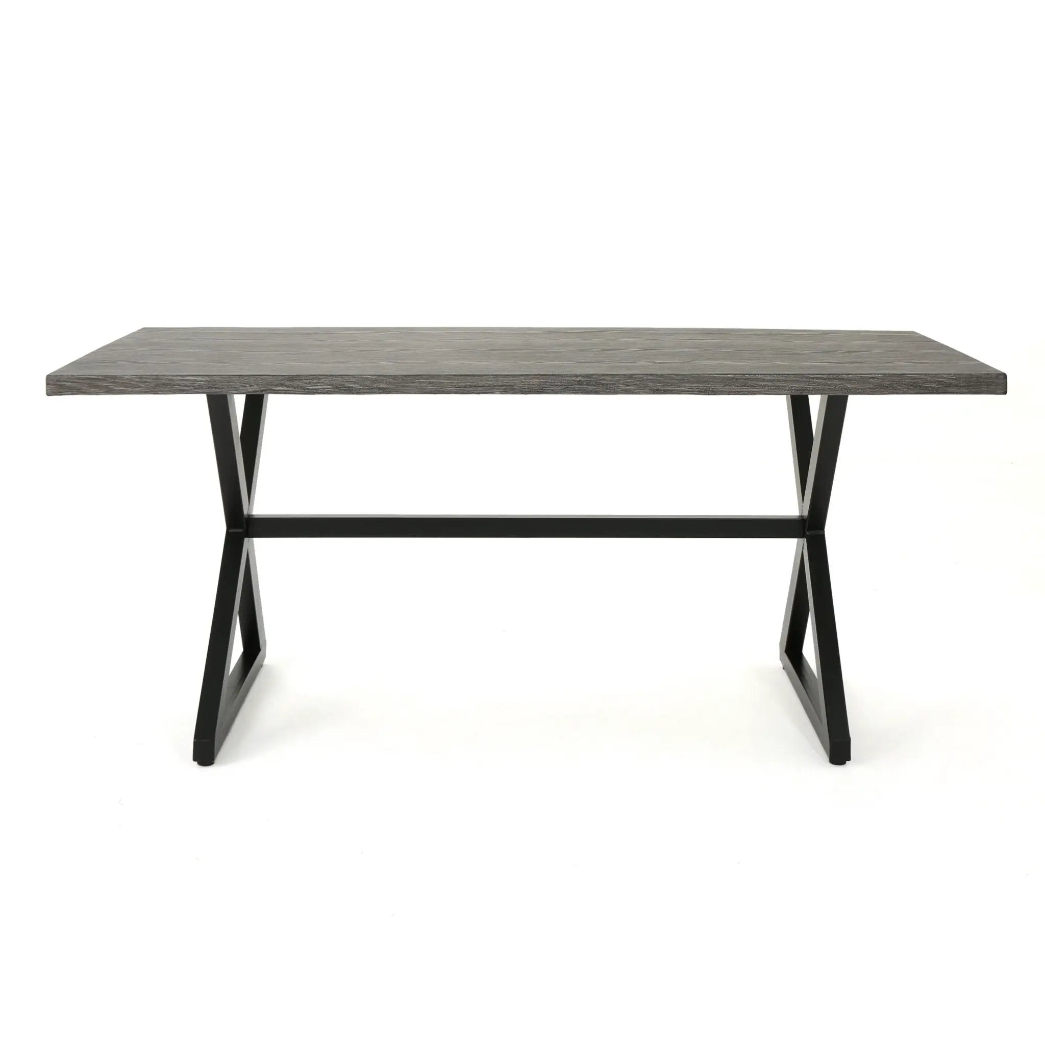 Rolando Outdoor Aluminum Dining Table with Steel Frame by HouseOfZazla
