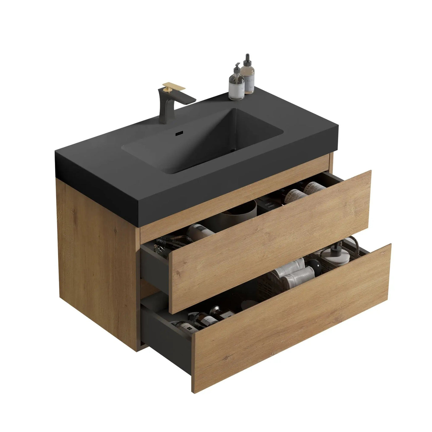 Alice Natural Oak Bathroom Vanity With Sink by HouseOfZazla