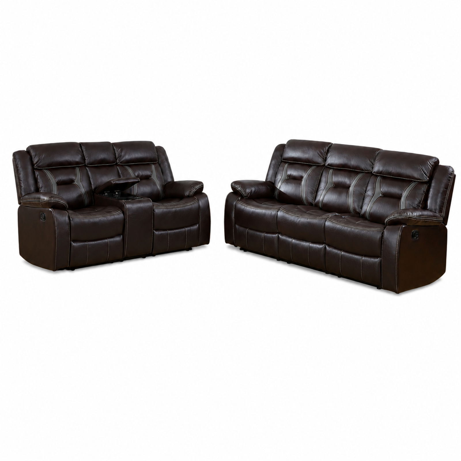 Living Room Set With Pillow Armrest And Tufted Backrest by HouseOfZazla