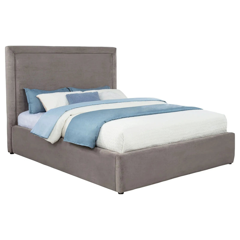 Lawson 54-inch Upholstered Queen Platform Bed Mushroom by Unique Piece Furniture