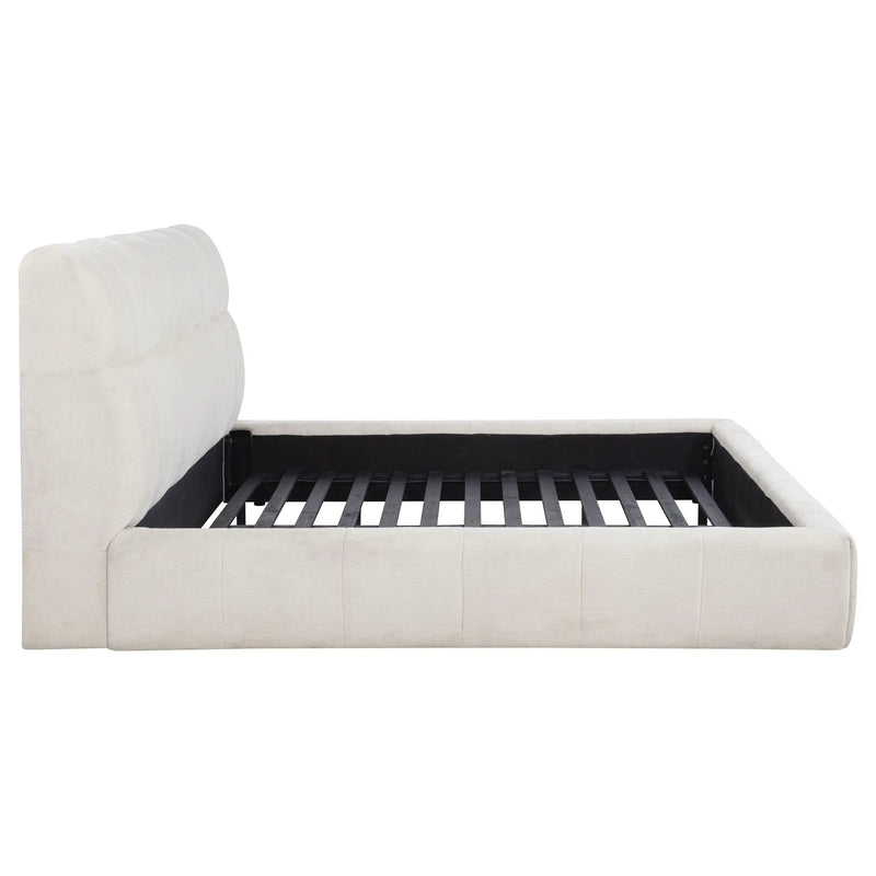 Nollet 48-inch Upholstered California King Platform Bed Cream by Unique Piece Furniture