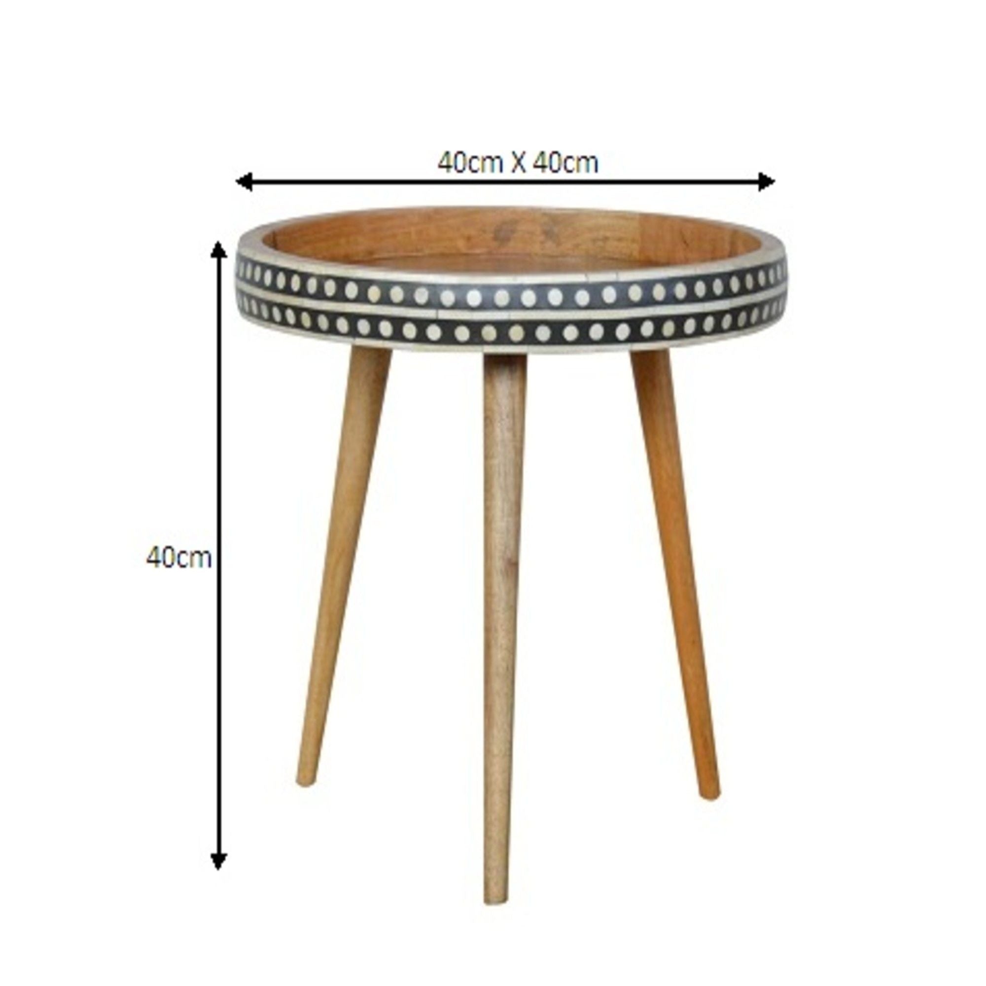 Small Patterned Nordic Style End Table by HouseOfZazla