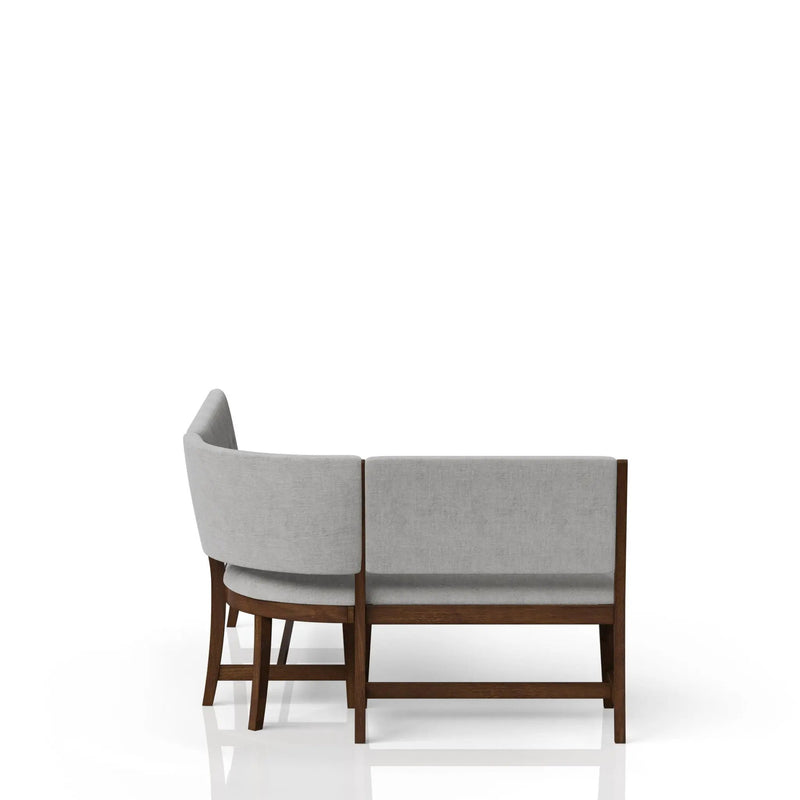 Curved Dining Bench Upholstered Curved Bench - Beige by HouseOfZazla