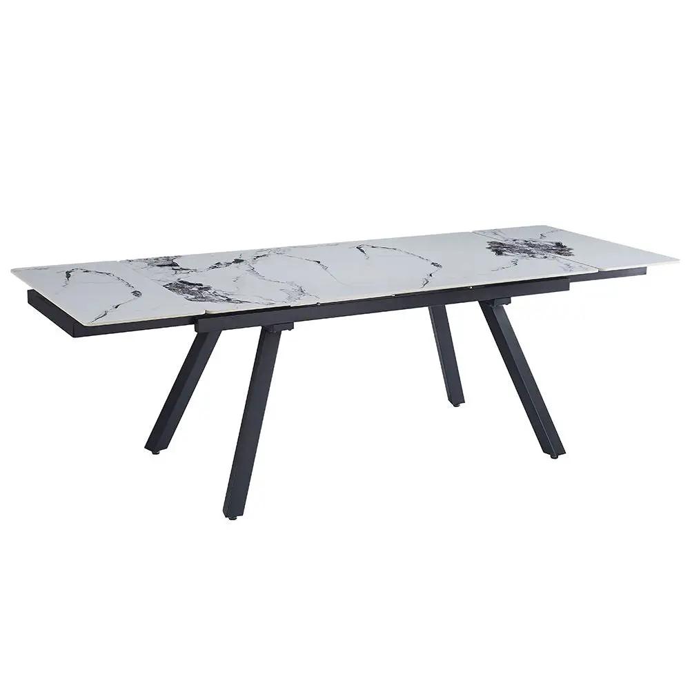 Damita - Ceramic Top Dining Table - White & Black by Unique Piece Furniture