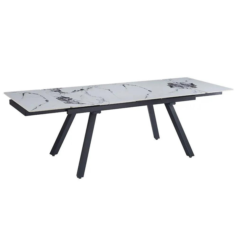 Damita - Ceramic Top Dining Table - White & Black by Unique Piece Furniture