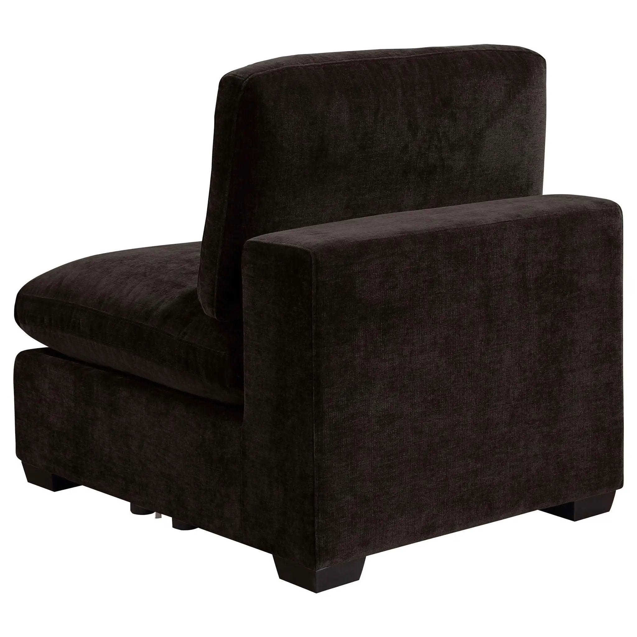 Lakeview Upholstered Armless Chair Dark Chocolate by Unique Piece Furniture