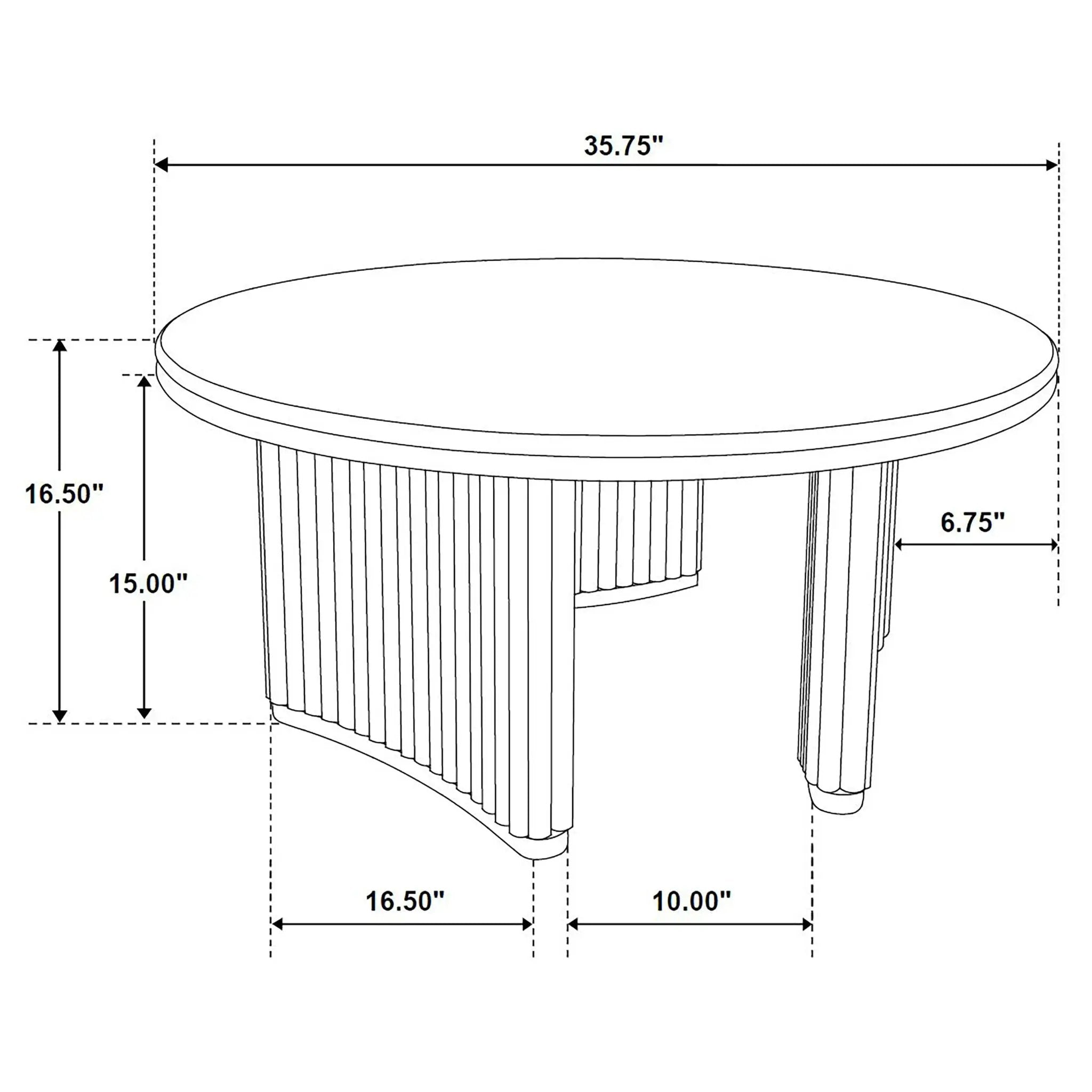 Adina 36-inch Round Wood Coffee Table Distressed Light Brown by Unique Piece Furniture