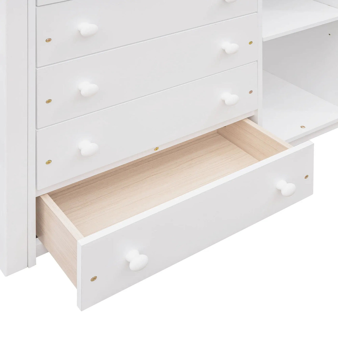 Bunk Bed With 6 Drawers And Flexible Shelves, Bottom Bed With Wheels by HouseOfZazla