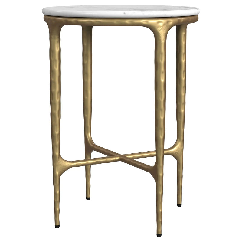 Prussia - Round Side Table - White Marble