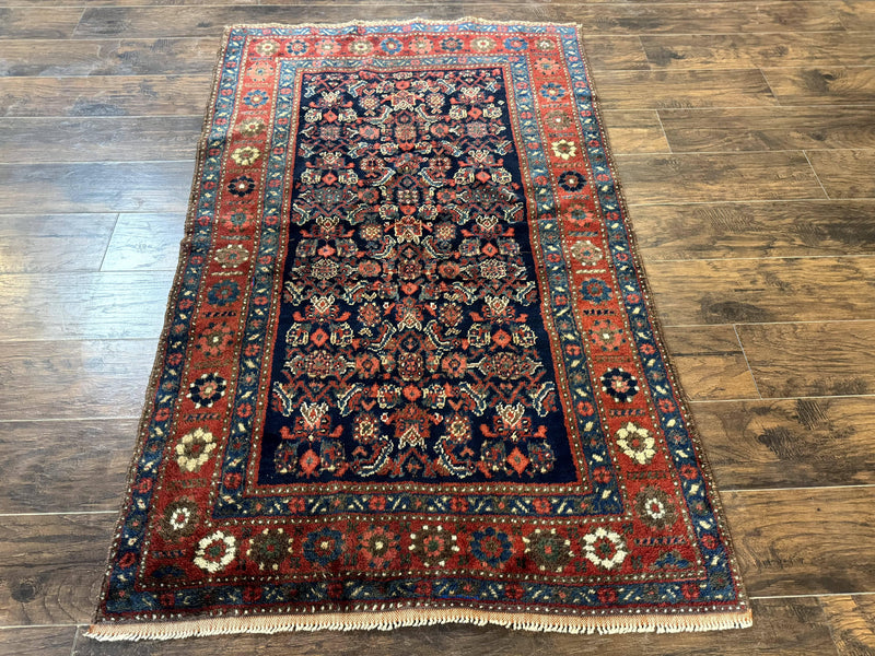 Antique Persian Tribal Rug 4x6, Kurdish Rug by Jewel Rugs