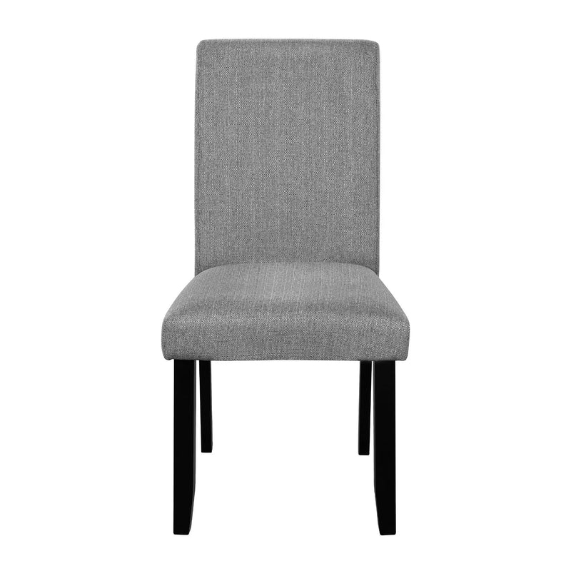 5 Piece Round Dining Table Set, Dining Table And 4 Upholstered Chairs For Dining Room, Kitchen Room, Living Room - White / Gray by HouseOfZazla