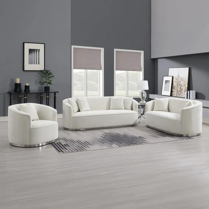 Odette - Sofa With 4 Pillows - Beige Chenille by Unique Piece Furniture