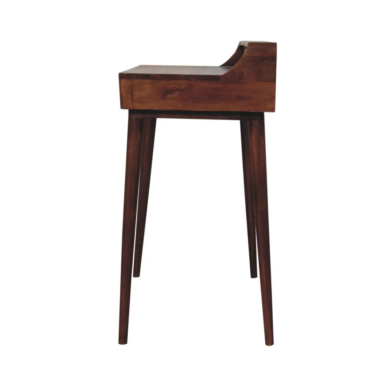 Elevated Chestnut Console Table, 2-Drawers, Nordic Legs by HouseOfZazla
