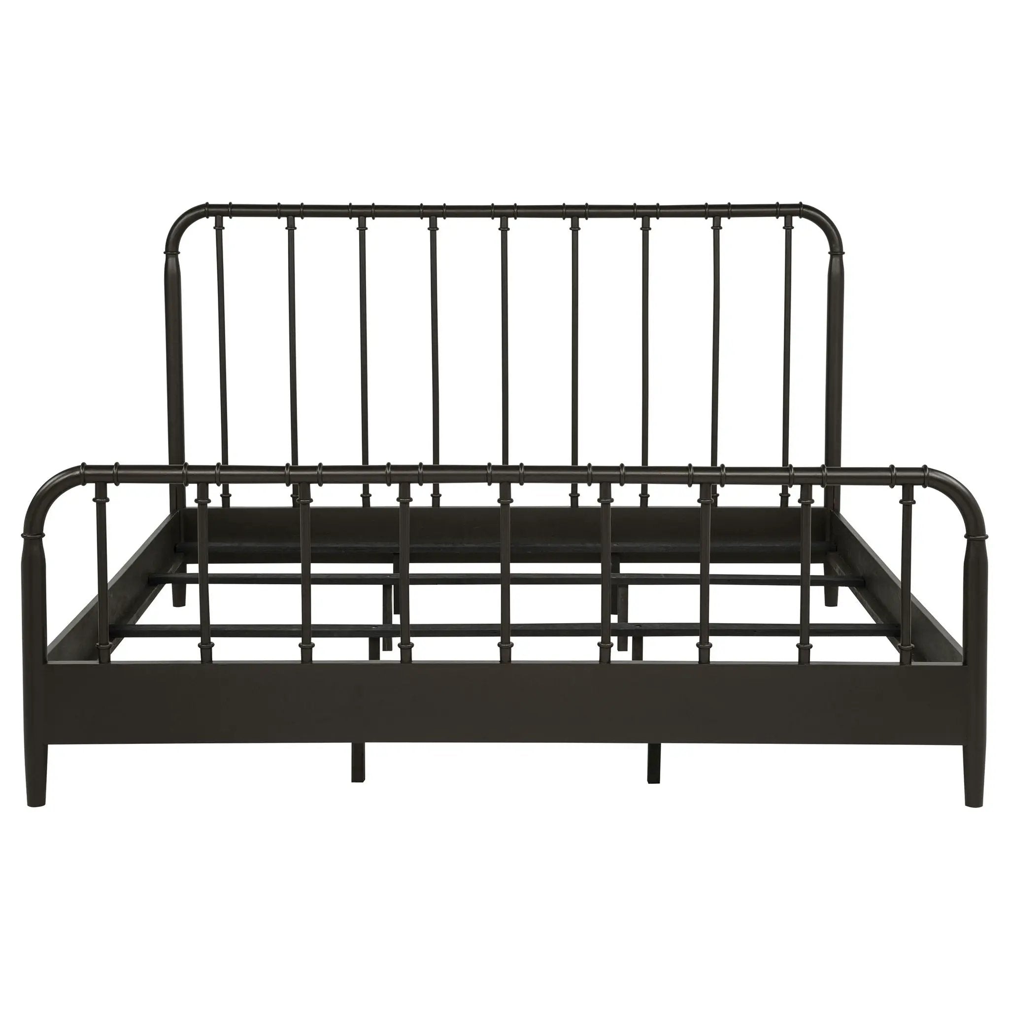 Rocco All Wood Water Pipe Open Frame Eastern King Bed Dark Bronze by Unique Piece Furniture