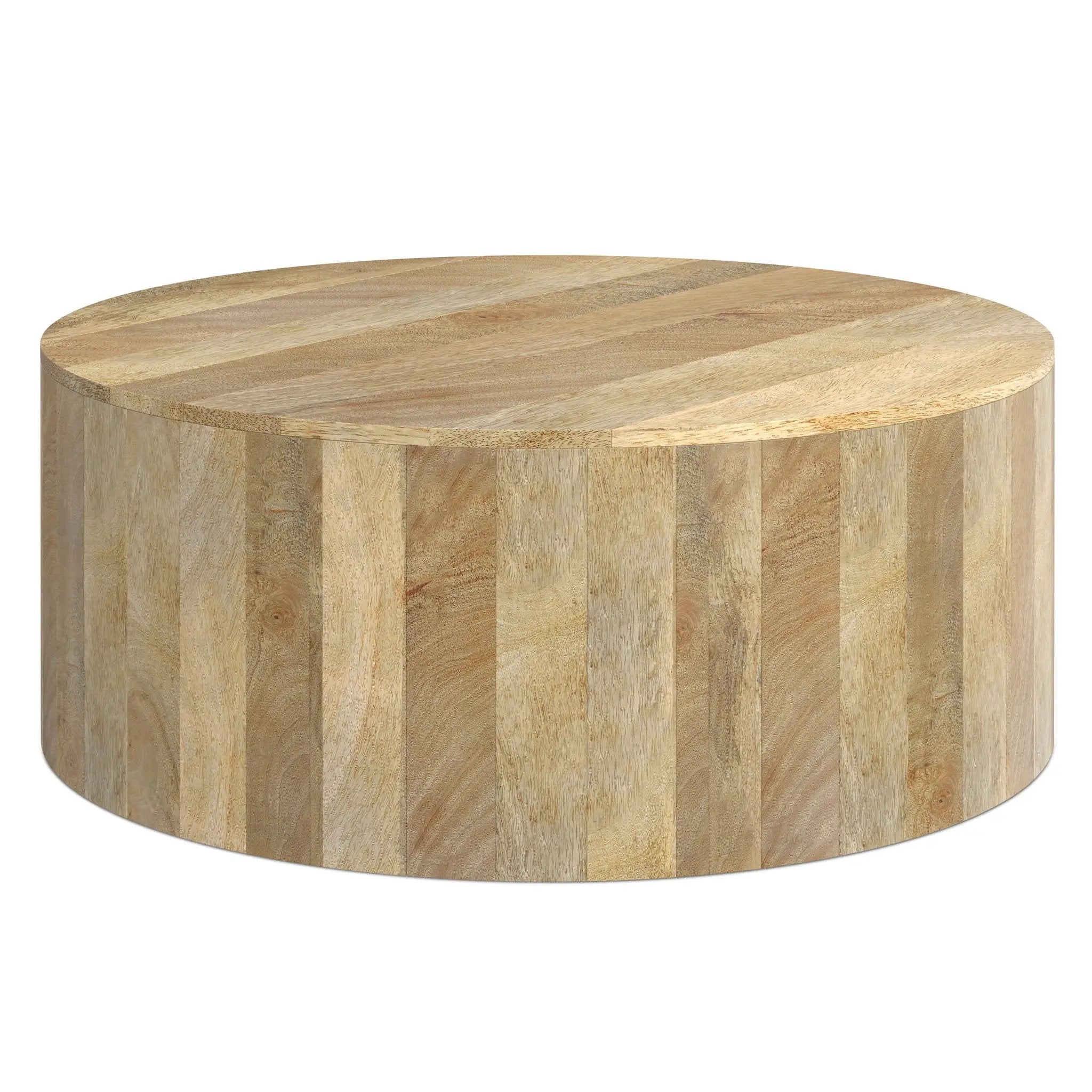 Millbury - Drum Coffee Table - Natural by HouseOfZazla