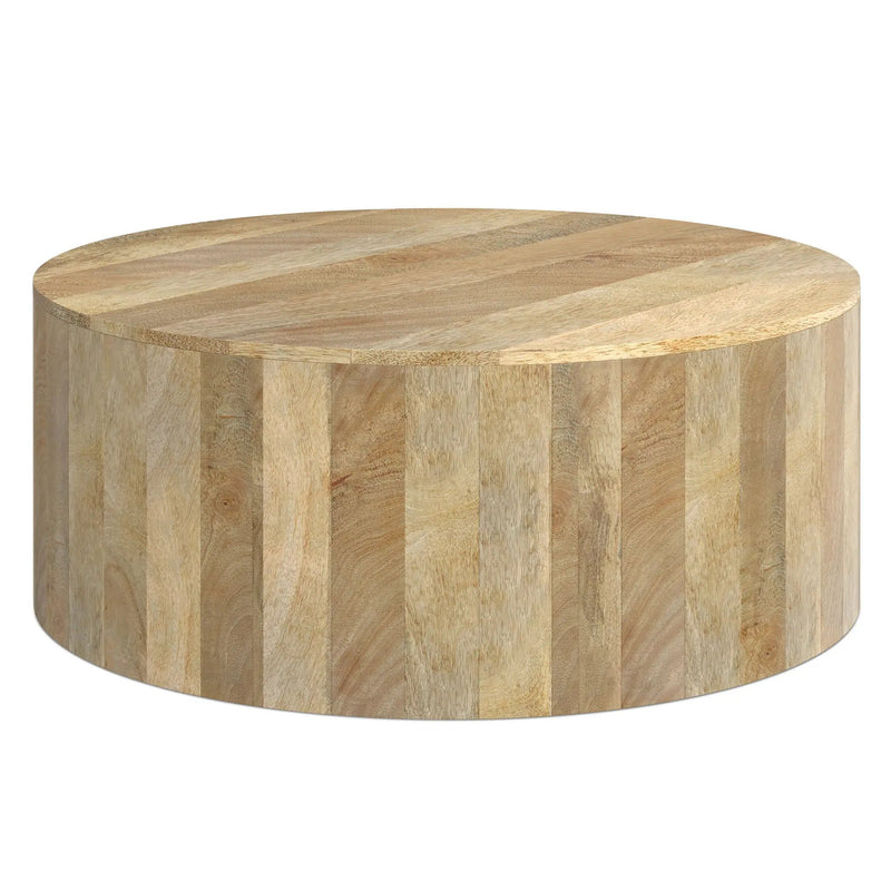 Millbury - Drum Coffee Table - Natural by HouseOfZazla