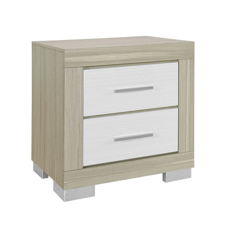 Elsa - 2 Toned Nightstand With Bar Handle And Spacious Drawers by Unique Piece Furniture