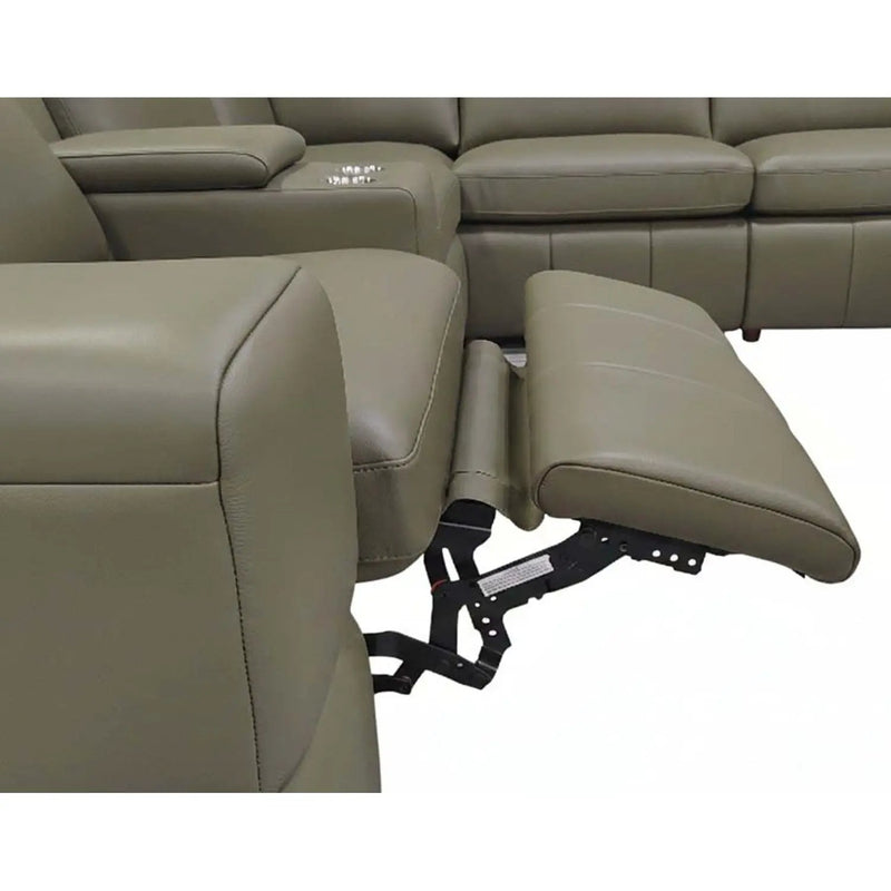 Upholstered Large Arms Sectional With Recliner Seats by Unique Piece Furniture