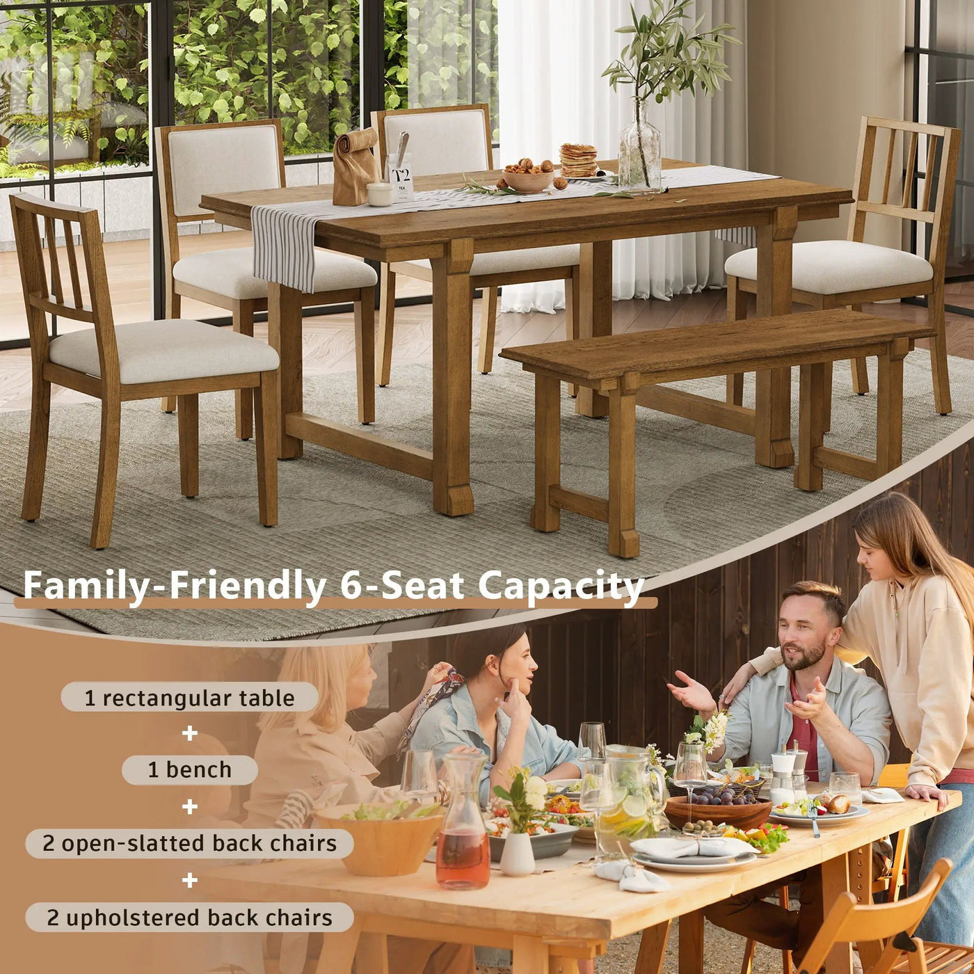 6 Piece Kitchen & Dining Room Furniture by HouseOfZazla