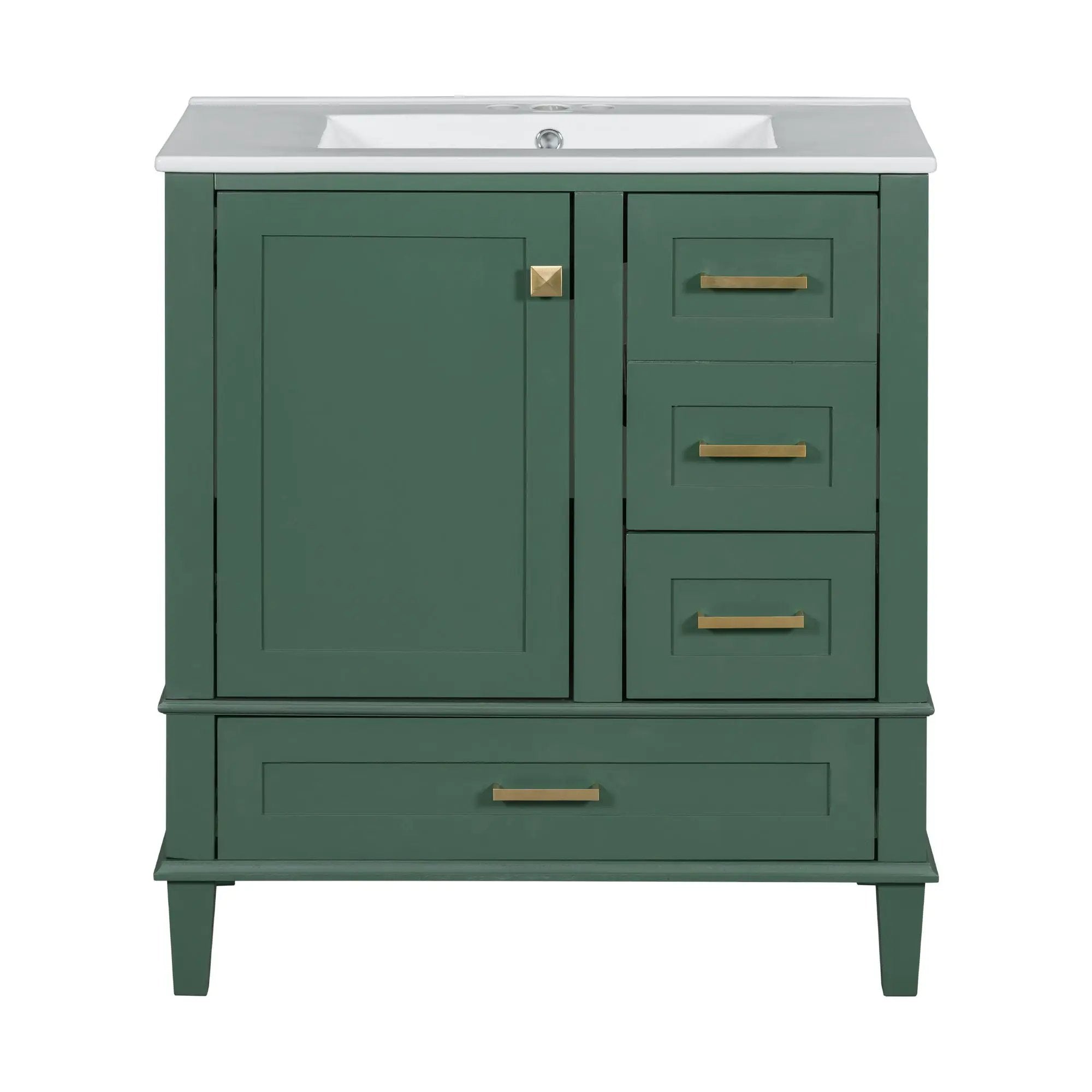 Bathroom Vanity, Modern Bathroom Cabinet With Sink Combo Set, Bathroom Storage Cabinet With A Soft Closing Door And 3 Drawers, Solid Wood Frame by HouseOfZazla