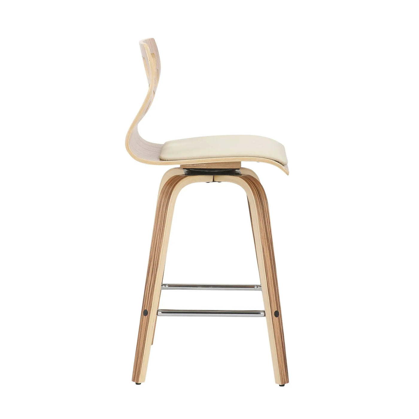 Folia - Mid Century Modern Counter Stool With Footrest (Set of 2) by HouseOfZazla