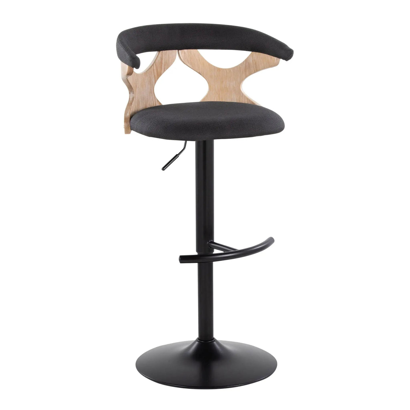 Gardenia - Contemporary Adjustable Barstool & Swivel With Rounded T Footrest (Set of 2) by HouseOfZazla