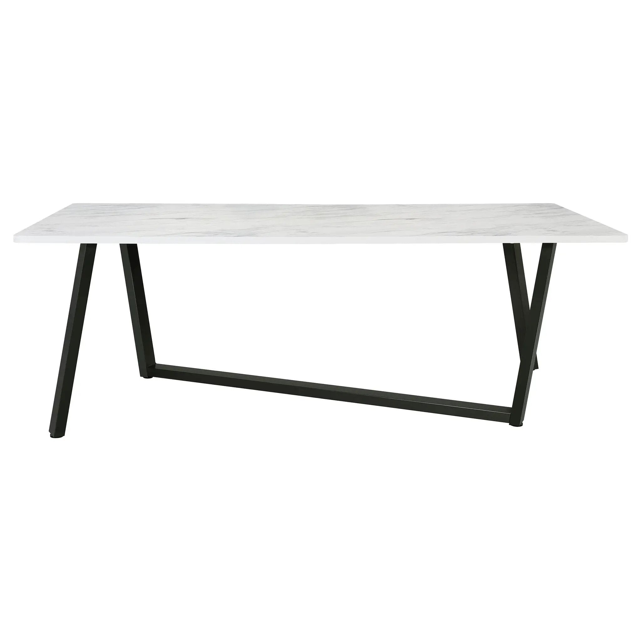 Vesper - Dining Rectangular Table - White Marble by HouseOfZazla