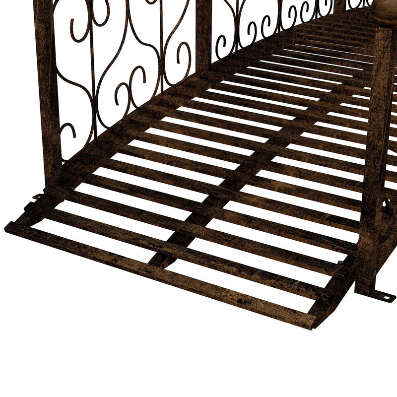Outsunny 7' Metal Arch Garden Bridge with Safety Siderails by HouseOfZazla