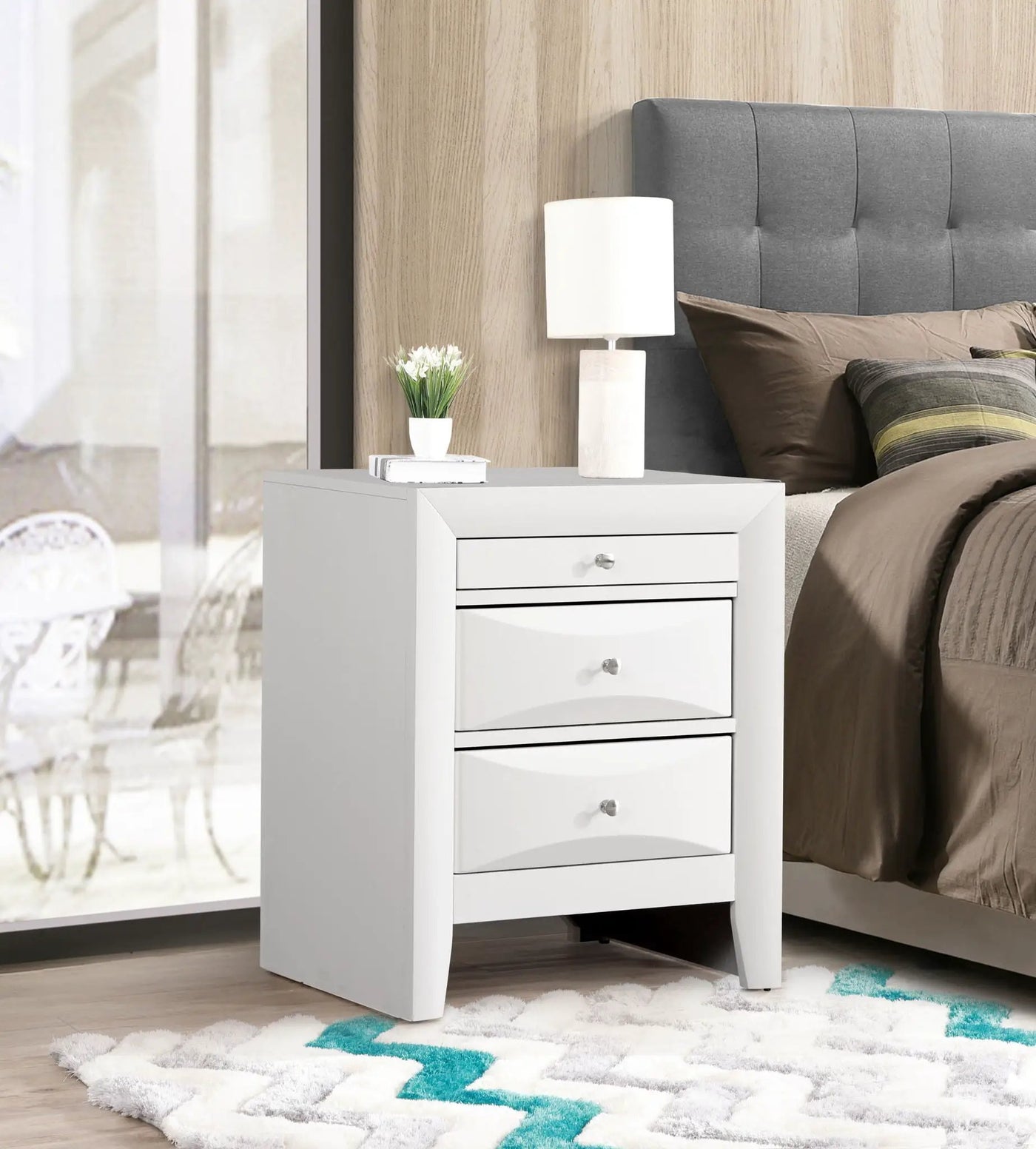 Modern Design Nightstand by Unique Piece Furniture