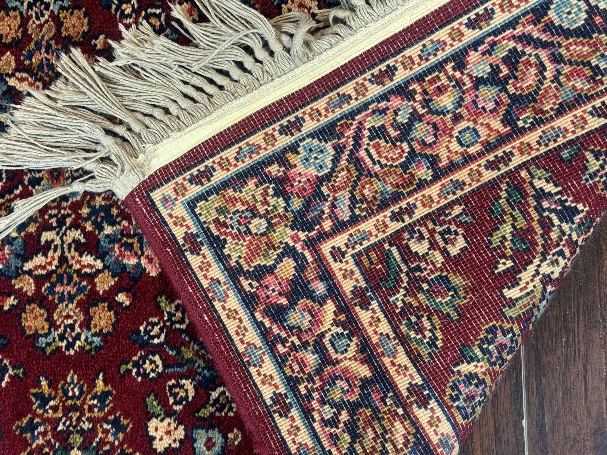 Small Karastan Rug 2.6 x 4 Red Sarouk #785, Karastan Wool Pile Rug, Original 700 Series, Discontinued Vintage Karastan Carpet by Jewel Rugs