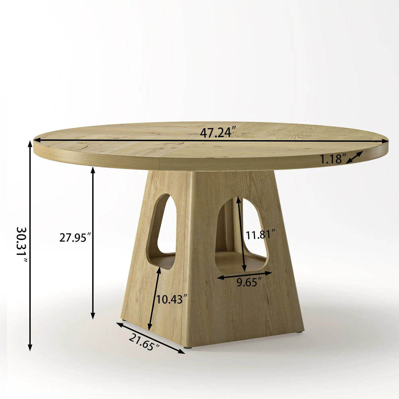 Farmhouse Round Dining Table With Storage Base by HouseOfZazla