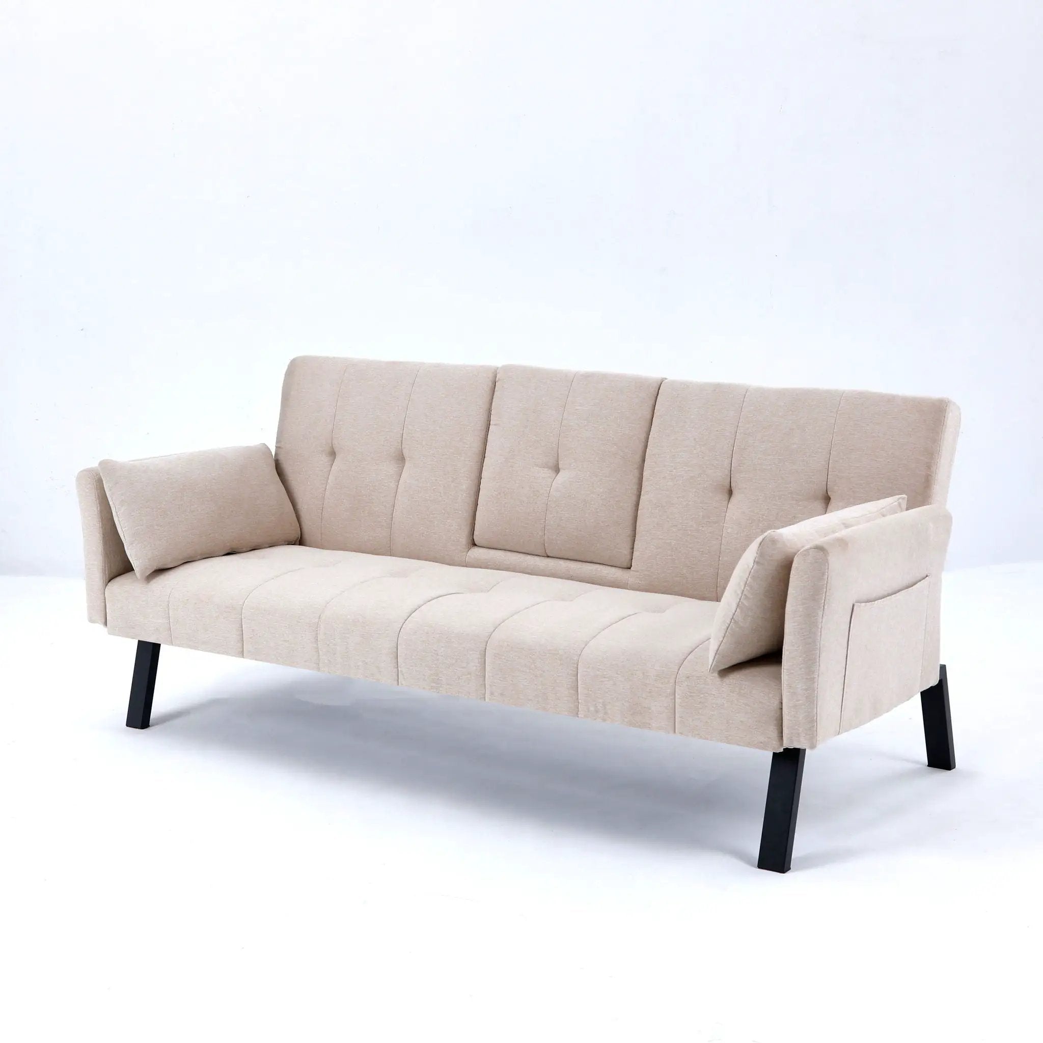 Sofa Bed With Foldable Design And Cup Holder by HouseOfZazla
