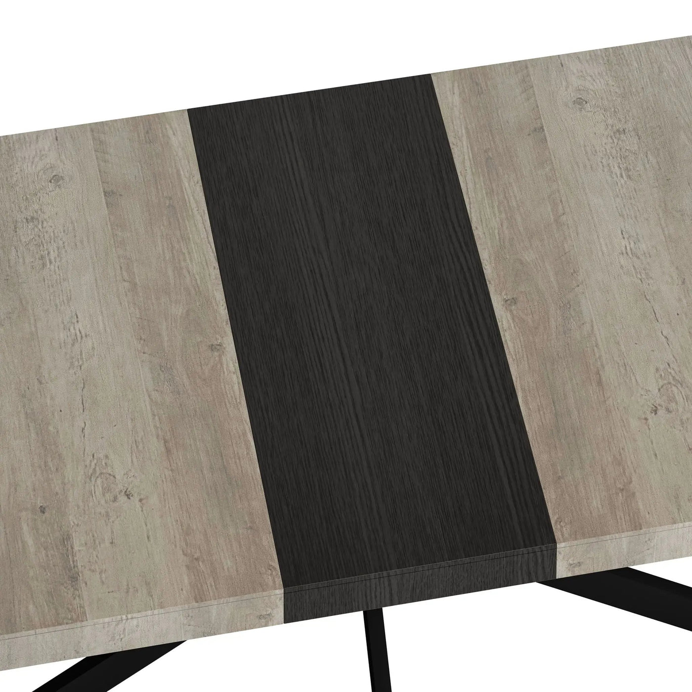 Retro Rectangular Stretch Dining Table With Embossed Center Plate by HouseOfZazla